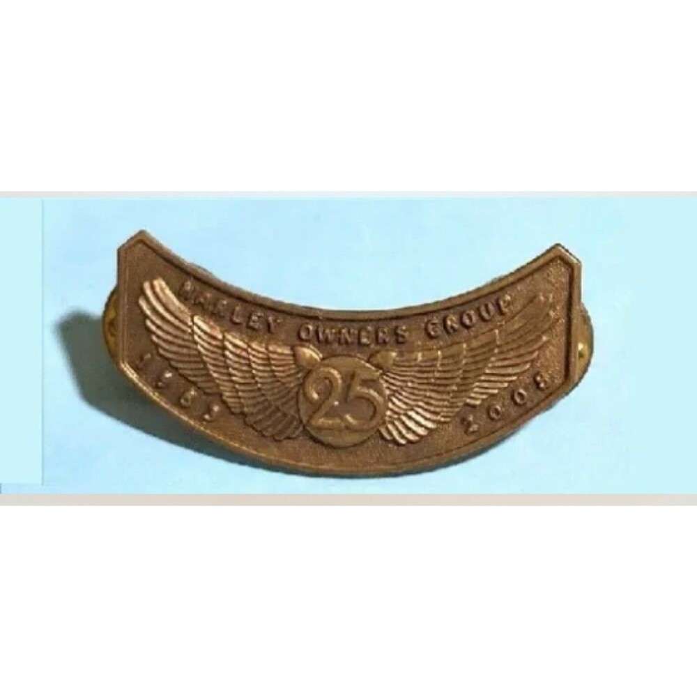 1983-08 Harley-Davidson, HOG Harley Owners Group -25 year Anniversary Rocker Pin
